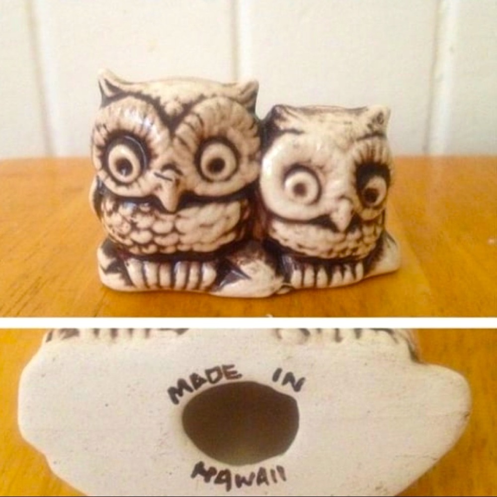 VINTAGE made in hawaii owl figurine